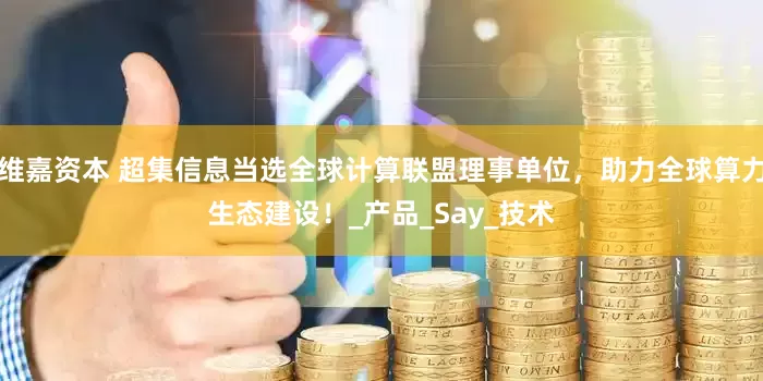 维嘉资本 超集信息当选全球计算联盟理事单位，助力全球算力生态建设！_产品_Say_技术