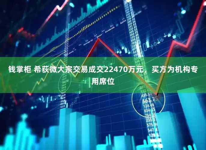 钱掌柜 希荻微大宗交易成交22470万元，买方为机构专用席位